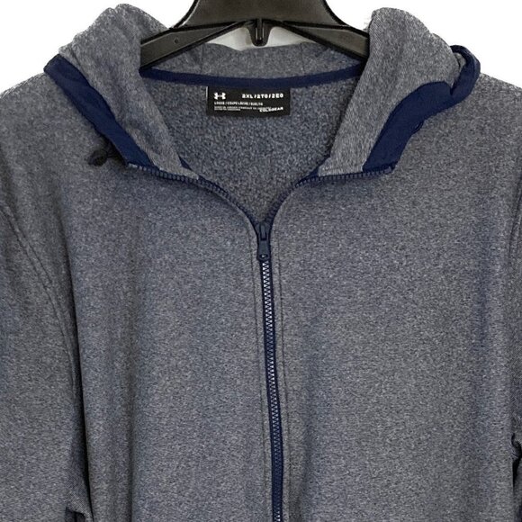 Under Armour Phenom Loose Coldgear Full Zip Hoodie Jacket Midnight Navy Size 2XL - Picture 3 of 7